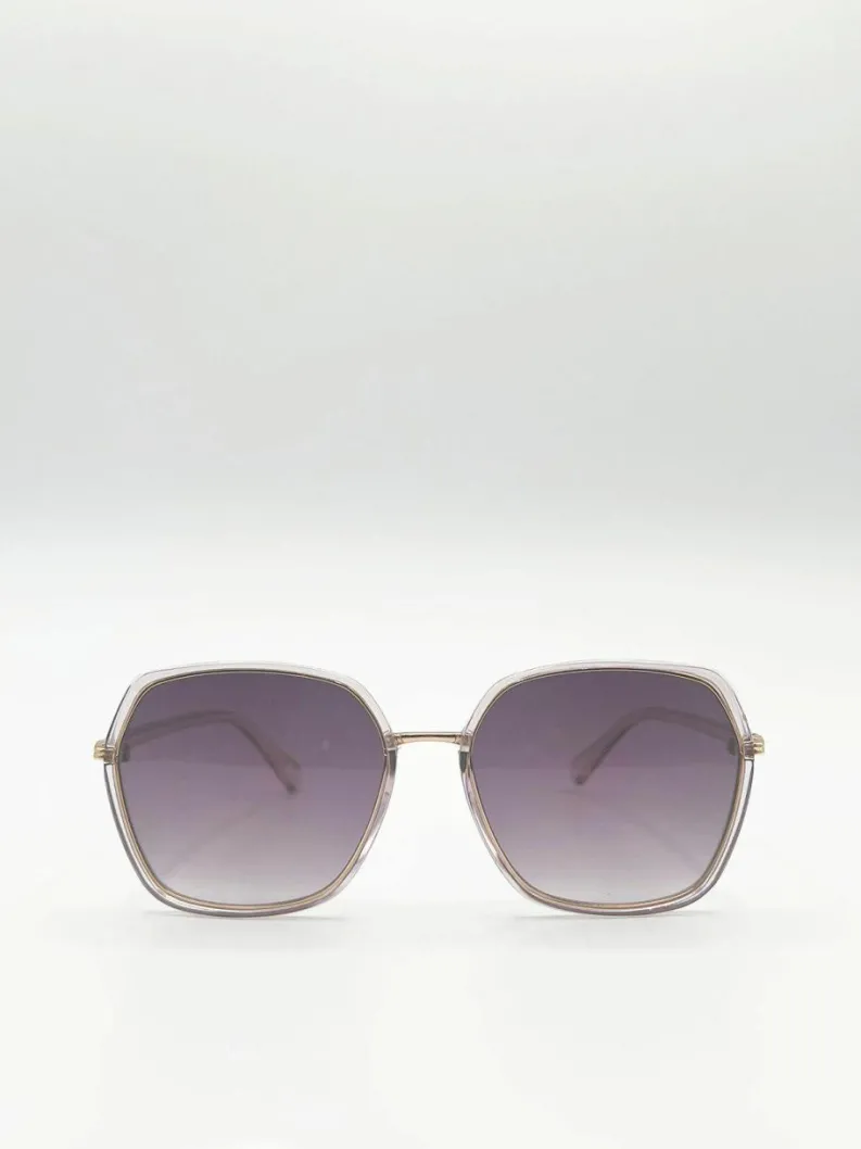 Sunglasses*SVNX Oversized Square Frame Sunglasses Pale Lilac