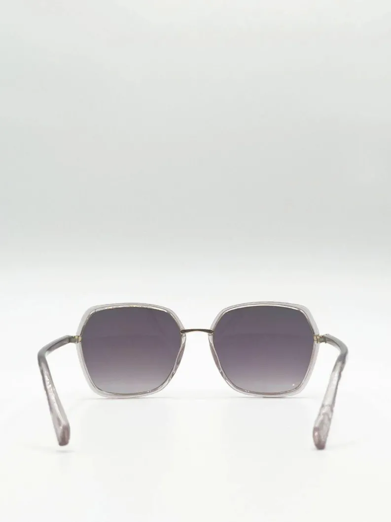 Sunglasses*SVNX Oversized Square Frame Sunglasses Pale Lilac