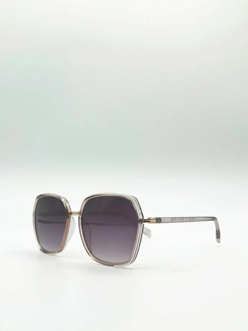 Sunglasses*SVNX Oversized Square Frame Sunglasses Pale Lilac