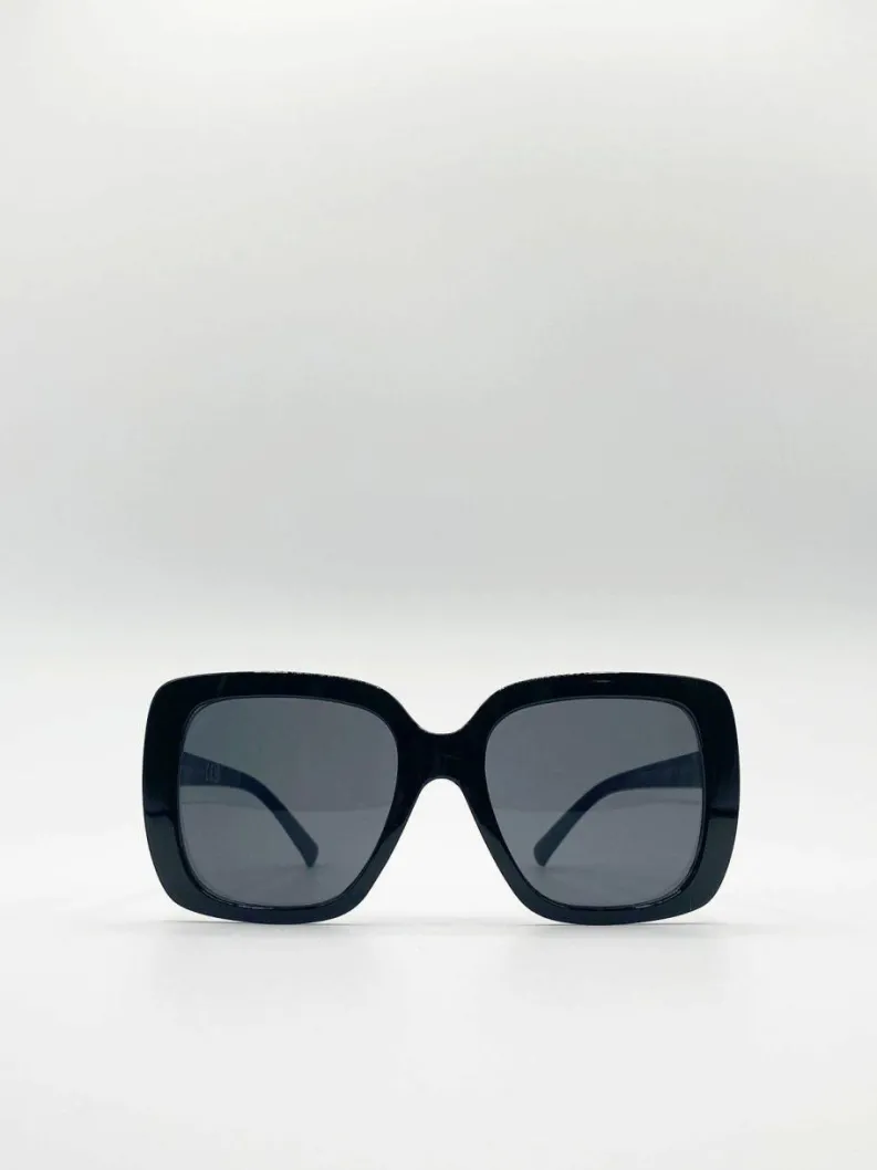 Sunglasses*SVNX Oversized Square Sunglasses In Black