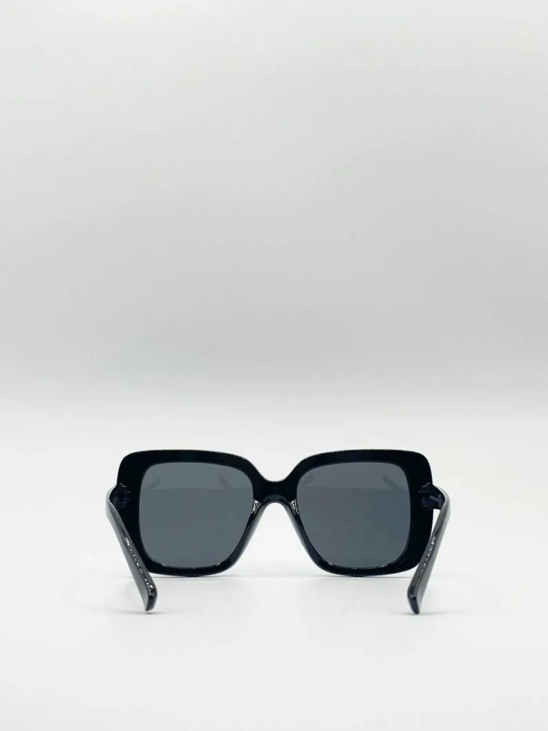 Sunglasses*SVNX Oversized Square Sunglasses In Black