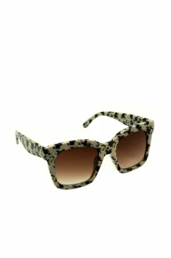 Sunglasses*My Accessories London Oversized Square Sunglasses in Milky Tortoiseshell White