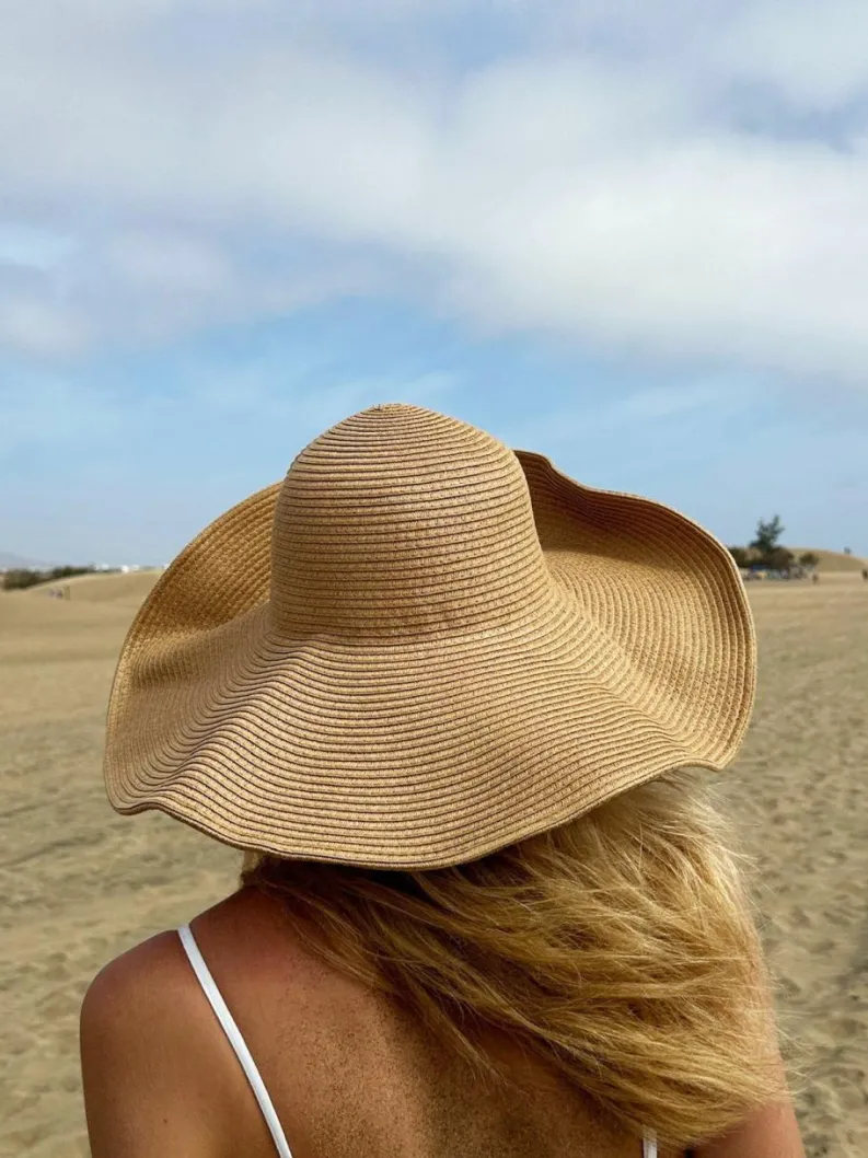 Hats & Gloves|Hats & Gloves*SVNX Oversized Straw Summer Hat Light Sand
