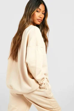 Sweatshirts|Hoodies & Sweatshirts*boohoo Oversized Sweatshirt stone