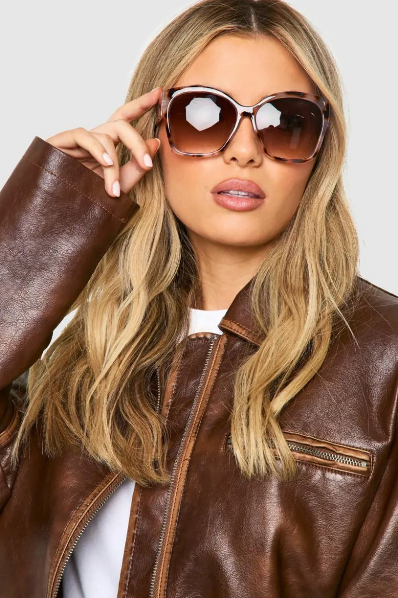 Sunglasses*boohoo Oversized Tortoise Shell Sunglasses cream