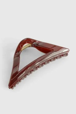Hair Accessories*boohoo Oversized Triangle Hair Claw Clip burgundy