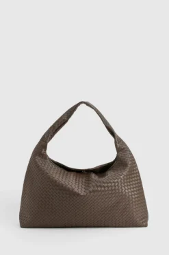Handbags|Tote Bags*boohoo Oversized Woven Tote Bag chocolate