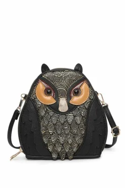 Cross-Body Bags|Handbags*Kitise Owl Shape Dual Compartments Small Shoulder Crossbody Bag Black