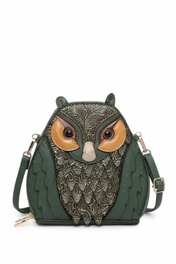 Cross-Body Bags|Handbags*Kitise Owl Shape Dual Compartments Small Shoulder Crossbody Bag Black