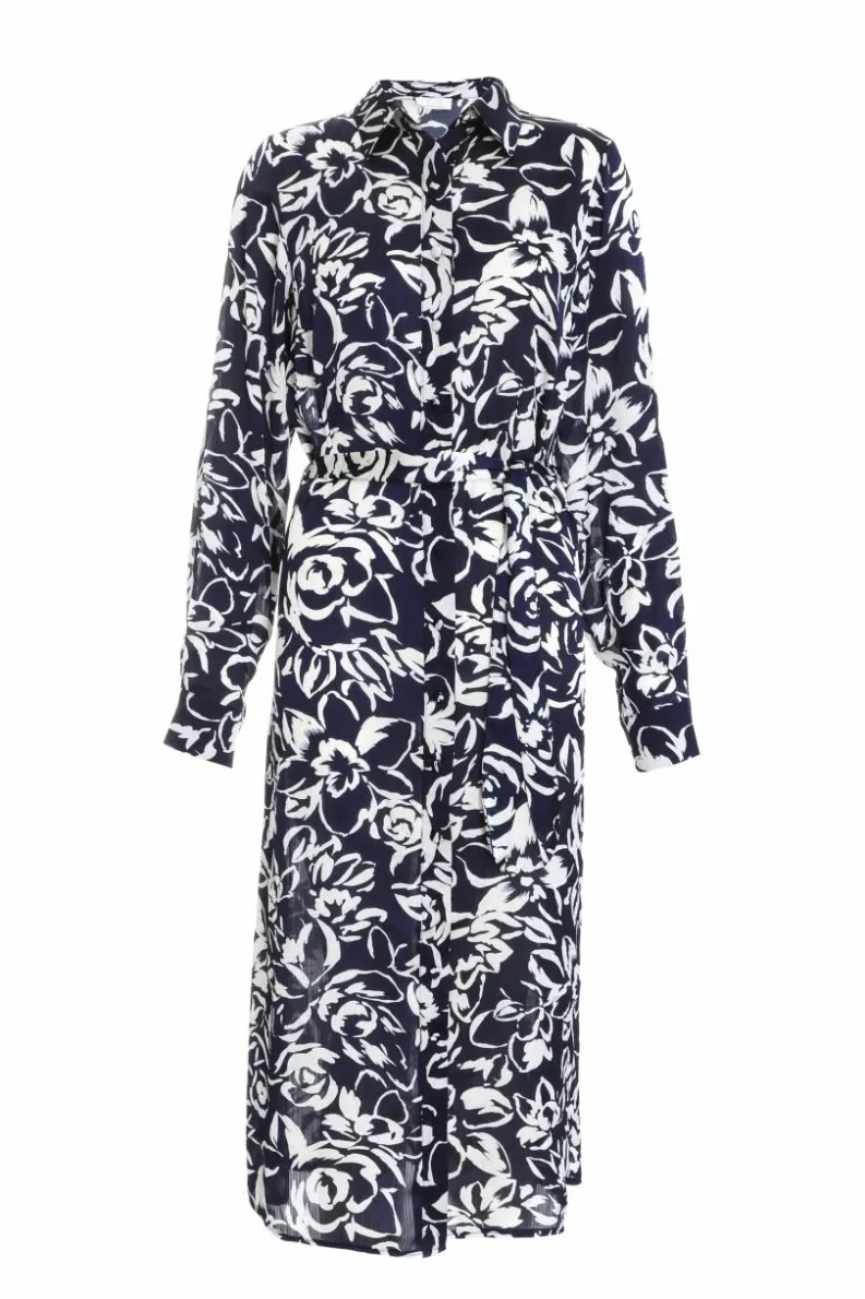 Shirt Dresses|Midi Dresses*Quiz Paisley Print Shirt Midi Dress Navy