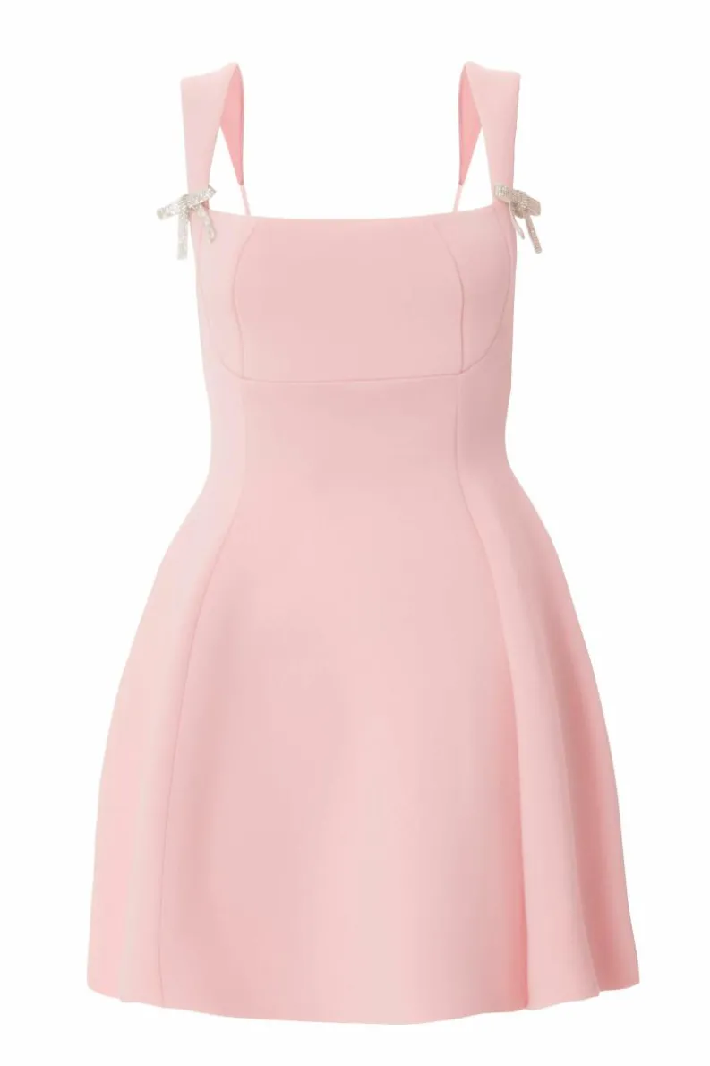 A Line Dresses*Quiz Petite A-Line Mini Dress Pale Pink