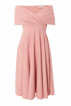 Midi Dresses*Quiz Petite Bardot Midi Dress Pale Pink