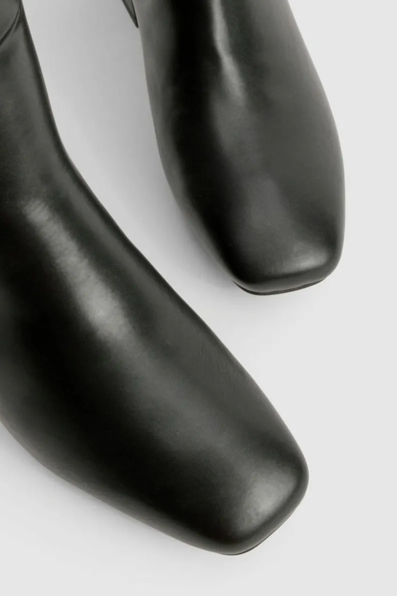 Heels|Over The Knee Boots*boohoo Panel Detail Block Heel Knee High Boots black