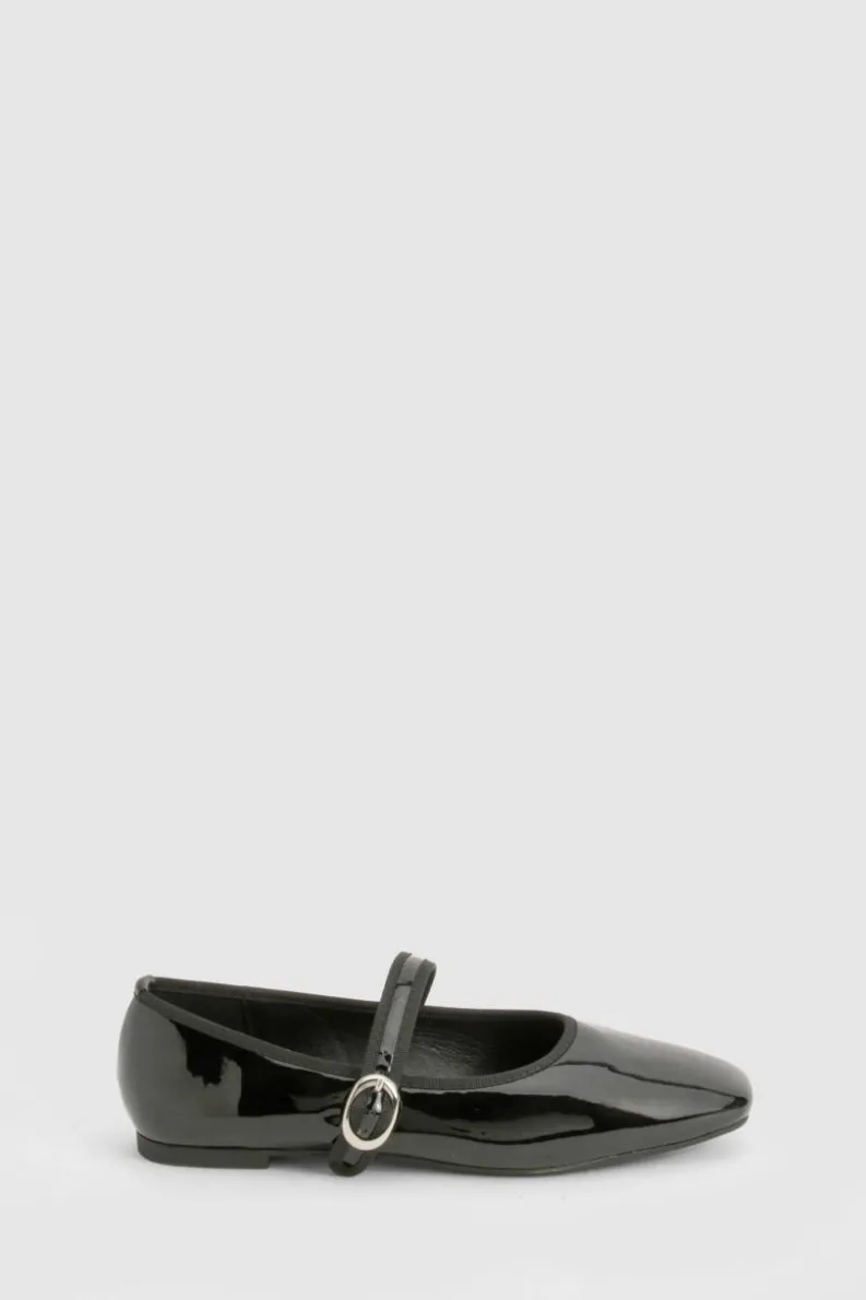 Ballet Flats|Flats*boohoo Patent Mary Jane Ballet Flats black