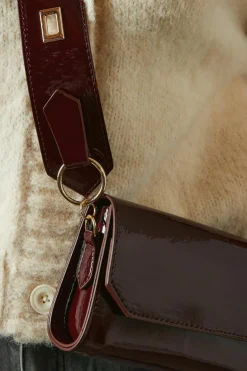 Shoulder Bags|Handbags*MissPap Patent Shoulder Bag dark red