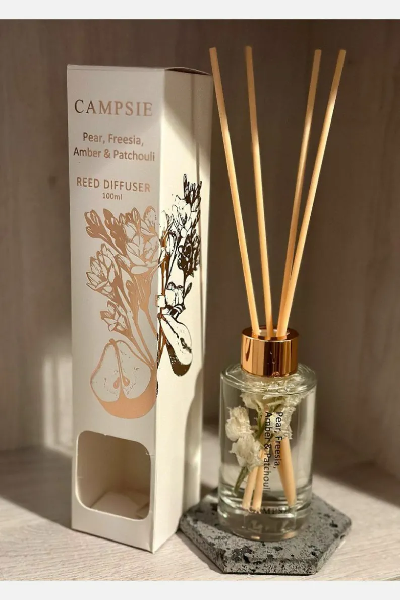 Candles & Diffusers|Candles*CAMPSIE Candles ‘Pear & Freesia’ Reed Diffuser White