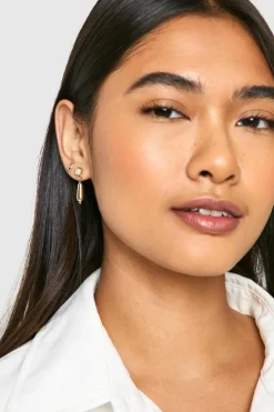 Earrings*boohoo Pearl and Stud Earrings 25 Pack gold