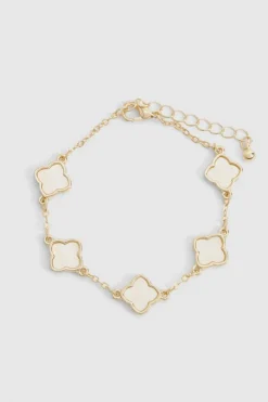 Bracelets*boohoo Multi Clover Bracelet pearl