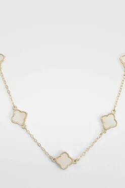 Necklaces*boohoo Multi Clover Necklace pearl