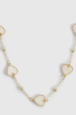 Necklaces*boohoo Scattered Heart Necklace pearl