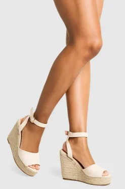 Heels|Wedges*boohoo Peep Toe Espadrille Wedges nude