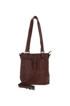 Shoulder Bags|Handbags*Ashwood Leather Perfezione' Vintage Woven Leather Shoulder Bag Light Brown