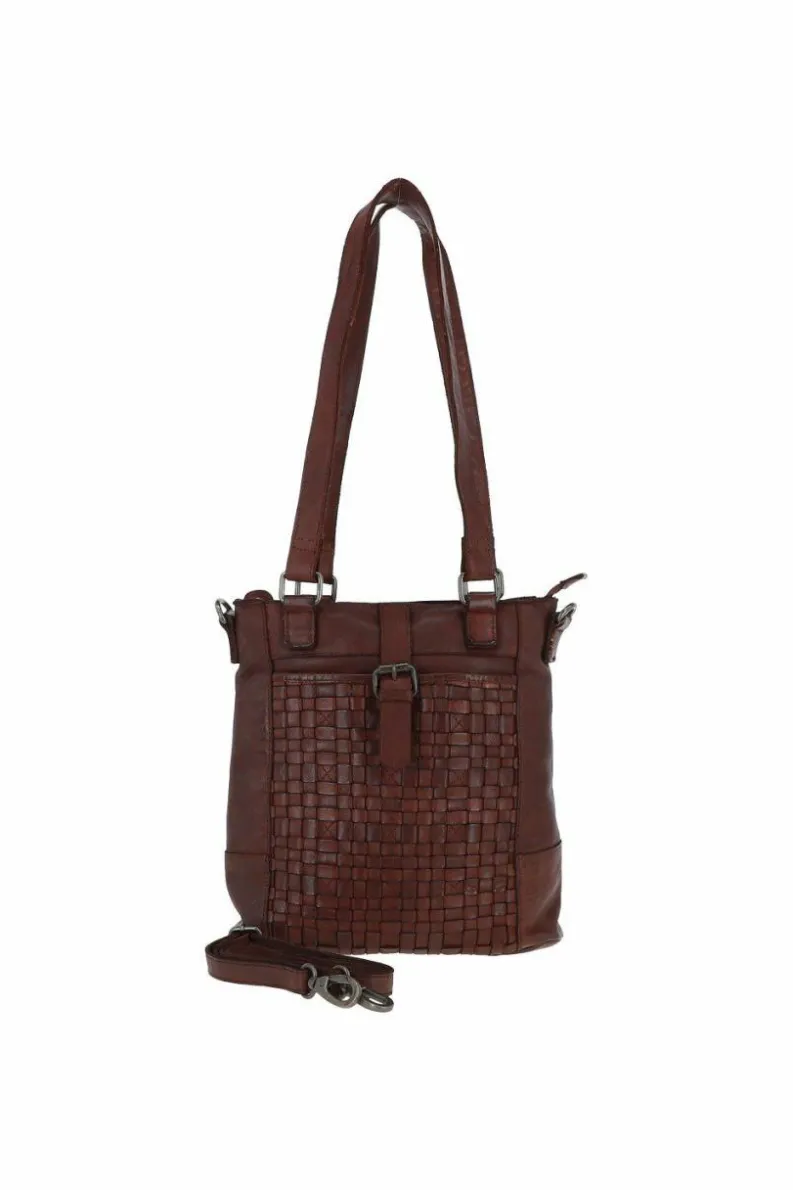 Shoulder Bags|Handbags*Ashwood Leather Perfezione' Vintage Woven Leather Shoulder Bag Light Brown