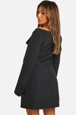 Blazer Dresses|Suits & Tailoring*boohoo Petite Bardot Blazer Dress black