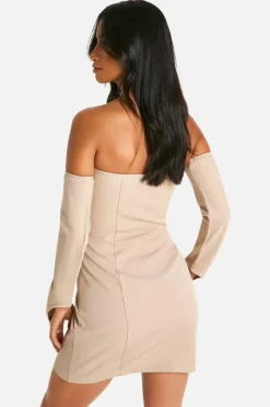 Bodycon Dresses|Suits & Tailoring*boohoo Petite Belt Detail Tailored Mini Dress stone