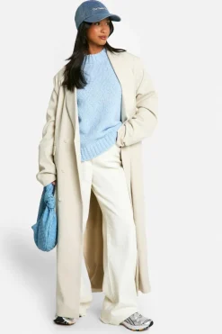 Oversized Jumpers*boohoo Petite Boucle Oversized Jumper light blue
