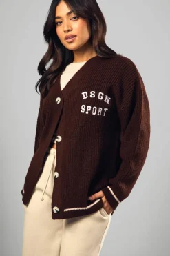 Cardigans|Dsgn Studio*boohoo Petite DSGN SPort Knitted Cardigan chocolate