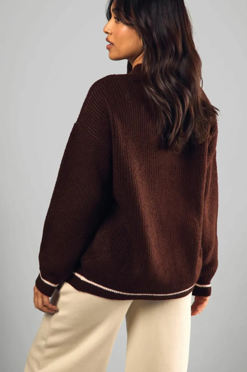 Cardigans|Dsgn Studio*boohoo Petite DSGN SPort Knitted Cardigan chocolate