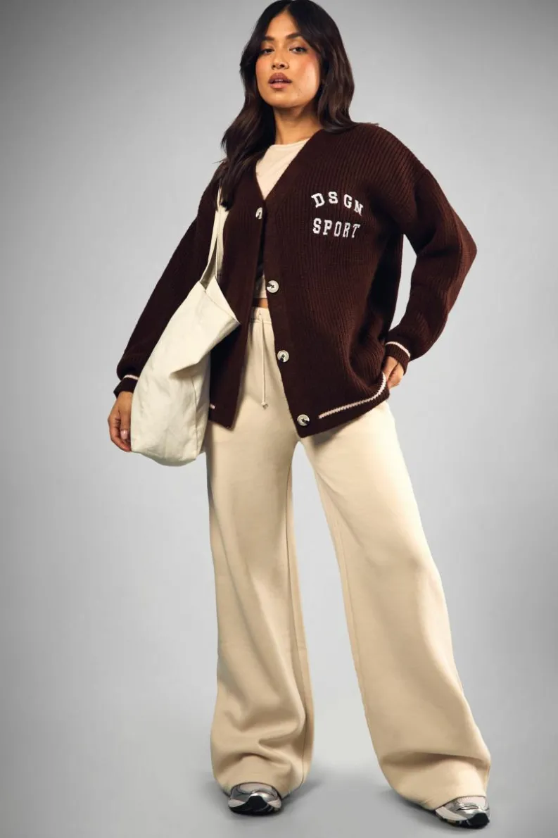 Cardigans|Dsgn Studio*boohoo Petite DSGN SPort Knitted Cardigan chocolate