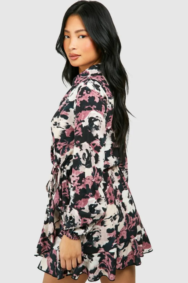 Wrap Dresses*boohoo Petite Wrap Mini Dress floral