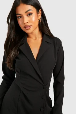 Blazer Dresses*boohoo Petite Studded Blazer Dress black