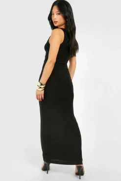 Bodycon Dresses*boohoo Petite V Neck Maxi Dress black
