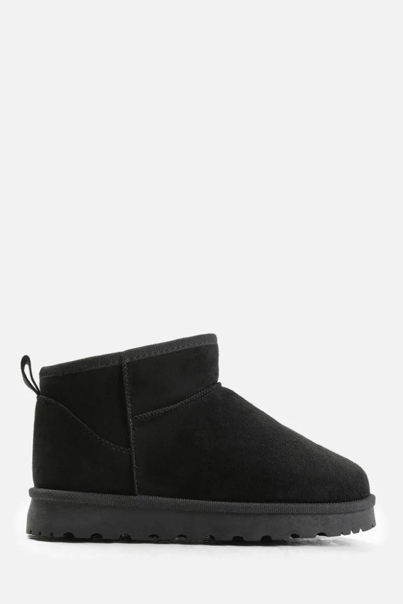 All Boots|Boots*Where's That From Pine' Faux Fur Lining Ankle Boots Black