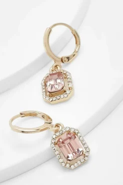 Earrings*boohoo Halo Drop Hoop Earrings pink