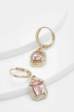Earrings*boohoo Halo Drop Hoop Earrings pink