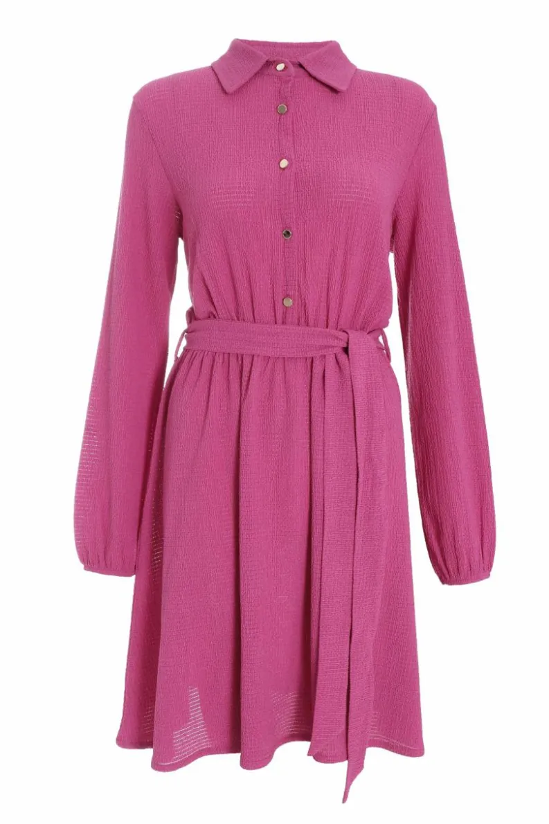 Shirt Dresses*Quiz Shirt Mini Dress Pink