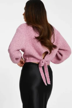 Cardigans*Quiz Tinsel Knit Jumper Pink