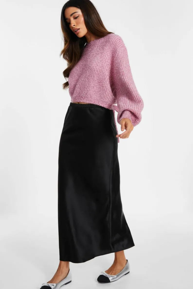 Cardigans*Quiz Tinsel Knit Jumper Pink