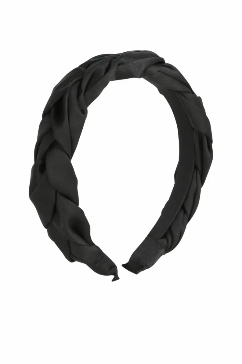 Hair Accessories*My Accessories London Plaited Woven Headband in Black