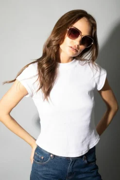 Sunglasses*SVNX Plastic frame oversized sunglasses Gold
