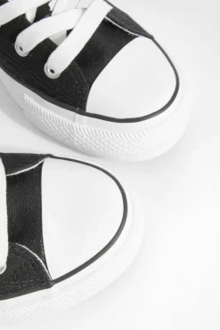 Trainers*boohoo Platform High Top Lace Up Trainers black