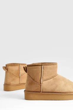 Cosy Boots|Up To 80% Off Winter Warmers*boohoo Platform Mini Cosy Boots chestnut