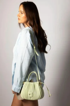 Cross-Body Bags*SVNX Pleated Pouch Bag in Mint Green