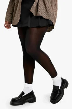 Tights & Socks|Tights & Socks*boohoo Plus 15 Denier 2 Pack Tights black