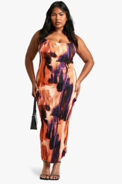 Maxi Dresses|Dresses*boohoo Plus Abstract Plisse Maxi Dress multi