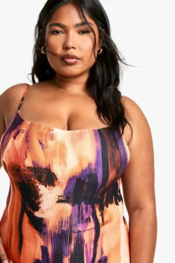 Maxi Dresses|Dresses*boohoo Plus Abstract Plisse Maxi Dress multi